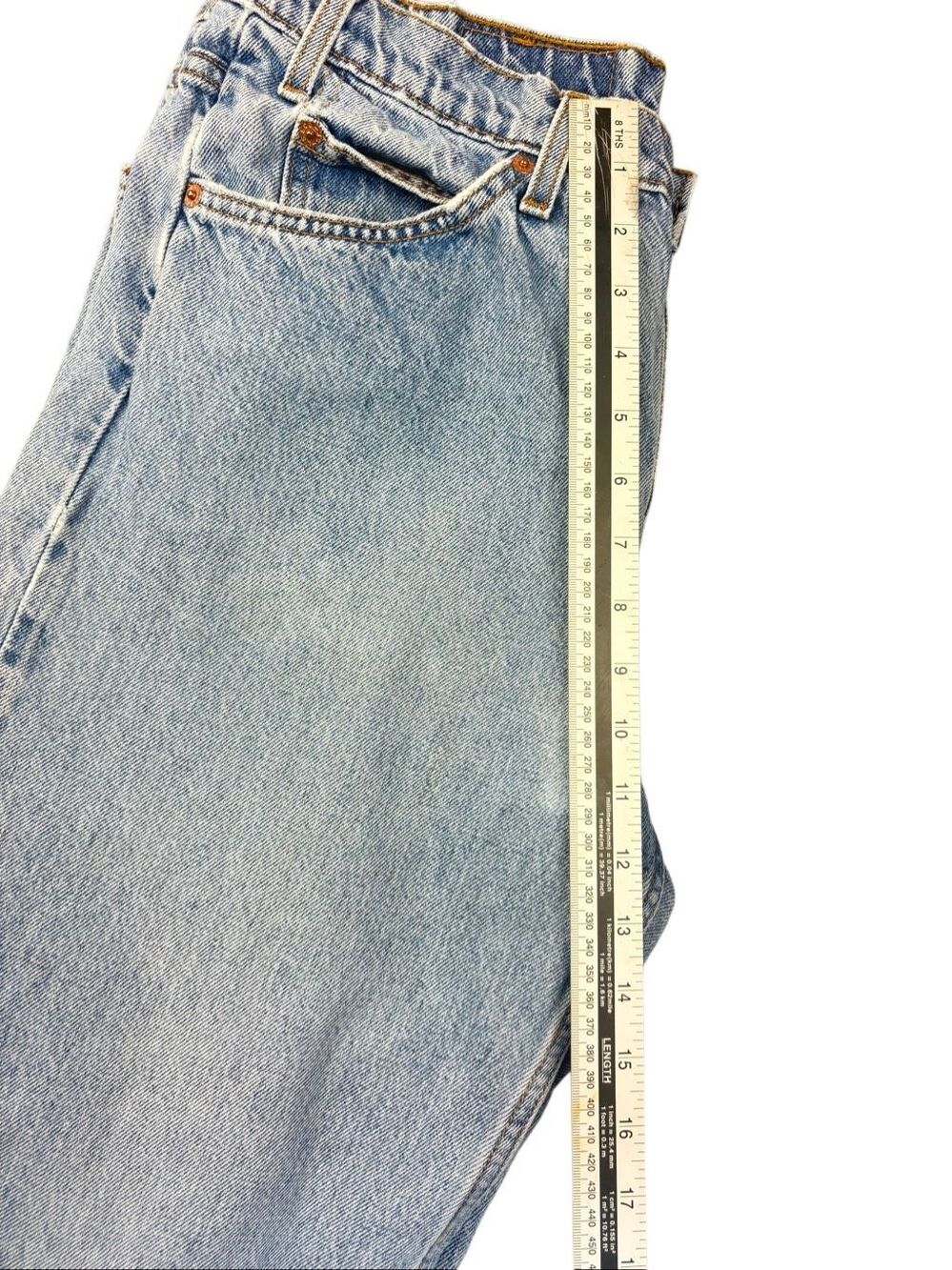 Vintage 90s Levi’s 550 Jeans 34x30 Orange Tab USA Light Wash Relaxed Distressed - Picture 6 of 16